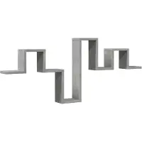 vidaXL Wandschap 104,5x10x43 cm bewerkt hout betongrijs