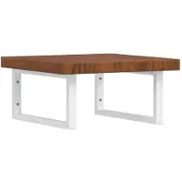 vidaXL Badkamer wandschap staal en massief eikenhout