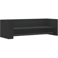 vidaXL Wandschap 100x35x30,5 cm bewerkt hout zwart
