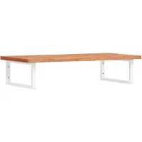 vidaXL Badkamer wandschap staal en massief beukenhout