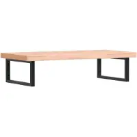 vidaXL Badkamer wandschap staal en massief beukenhout