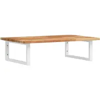 vidaXL Badkamer wandschap staal en massief acaciahout