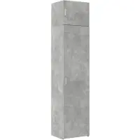 vidaXL Hoge kast, smal, betonkleur, 50x42,5x225 cm, houtvezel