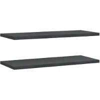 vidaXL Wandschappen 2 st 100x40 cm roestvrijstaal zwart