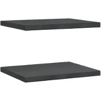 vidaXL Wandschappen 2 st 50x40 cm roestvrijstaal zwart