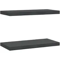 vidaXL Wandschappen 2 st 50x23,5 cm roestvrijstaal zwart