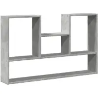 vidaXL Wandschap 99x15x60 cm bewerkt hout betongrijs