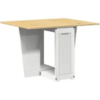 vidaXL Vlinder-eettafel, inklapbaar, Corona wit, massief grenenhout