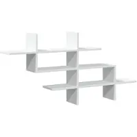 vidaXL Wandschap 124,5x18x60,5 cm bewerkt hout wit