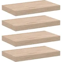 vidaXL Wandschapppen 4 st 40x23,5x4 cm bewerkt hout