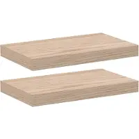 vidaXL Wandschapppen 2 st 40x23,5x4 cm bewerkt hout