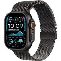 Apple Watch Ultra 2 GPS + Cellular 49 mm Black Titanium Case met Black Titanium Milanese Bandje S