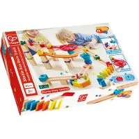 Hape Knikkerbaan met Domino - Rasante Murmelbaan Bouwset 81 Delig, 3 Jaar+