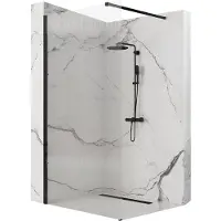 REA Aero Intimo Black 90 - Douchewand - 90 cm - Zwart