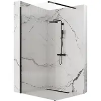 REA Aero Intimo Black 100 - Douchewand - 100 cm - Zwart