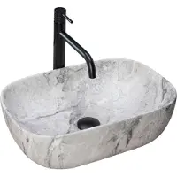 REA Livia Stone Opzetwastafel Steen Imitatie 46,5x33,5 cm