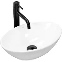 REA Pamela Mini Opzetwastafel Wit 40x27 cm