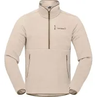 Norrøna - Wandel- en bergsportkleding - Femund Warm2 Zip Neck Pure Cashmere voor Heren - Maat L - Beige