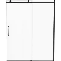Luca Varess Boltano douche schuifdeur 160 cm x 200 cm Helder glas mat zwart profiel