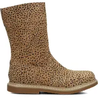 Shoesme suède laarzen met panterprint cognac/zwart Bruin Dierenprint - maat 28