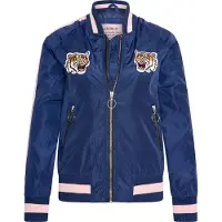 Subprime MHM Fashion - Kinderjas maat L zomer Bomber Jacket Tiger Heads Navy - Blauw