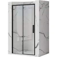 REA Rapid Slide Black 140 - Douchedeur - 140 cm - Zwart