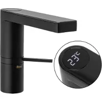 REA Amar Lcd Black Low - Wastafelkraan - Zwart