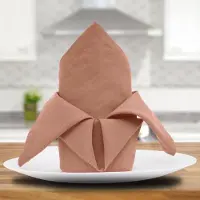 Aa herbruikbare servetten voor bruiloft, vieringen, restaurant, banket - stoffen servetten- Pak van 12- 45 cm x 45 cm ,Perzik