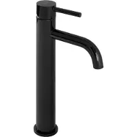 REA Lungo Black Metallic High - Wastafelkraan - Zwart