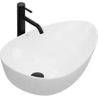 REA Greta 55 Opzetwastafel Wit 56x39 cm