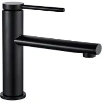 REA Oval Black Low - Wastafelkraan - Zwart