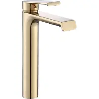 REA Hass Gold Brush High - Wastafelkraan - Goud