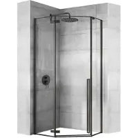 REA Diamond Black 100X100 - 195 cm - Douchecabine - Vifjhoek - Zwart