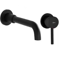 REA Lungo Long Black + Box - Inbouw Wastafelkraan - Zwart