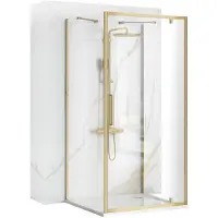 REA Douchecabine Rapid Swing Brush Gold 90x80