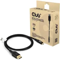 Club 3D CAC-1559 USB-C-displaykabel DisplayPort 2.1 USB-C stekker 1.00 m Zwart Afsluitbaar