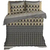 Romanette Dekbedovertrek Chamonix Antra Flanel-240 x 200 / 220 cm | Lits-Jumeaux