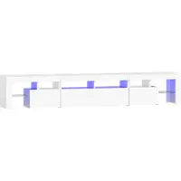 vidaXL Tv-meubel met LED-verlichting 230x36,5x40 cm wit