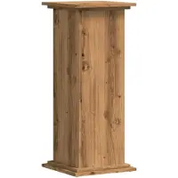 vidaXL Plantenstandaard 33x33x80 cm bewerkt hout artisanaal eikenkleur