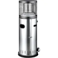 Enders Polo 2.0 Warmteheater – Compacte Staande Terrasverwarmer – Ideaal voor Buitenruimtes – 6 kW Verwarming, Gasgestuurd – Hoogte 115 cm – Zilver