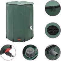 vidaXL Wateropslag, regenwaterreservoir, water tank, 250 liter, inklapbaar