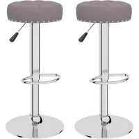 vidaXL Barkrukken 2 st stof taupe