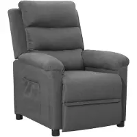 vidaXL Fauteuil verstelbaar stof lichtgrijs