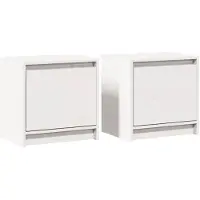 vidaXL Nachtkastjes 2 st 40x30,5x40 cm massief grenenhout wit
