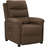 vidaXL Fauteuil verstelbaar stof bruin