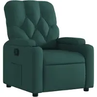 vidaXL Fauteuil verstelbaar stof donkergroen