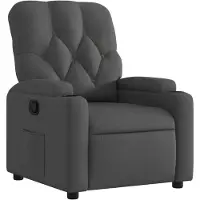 vidaXL Relaxfauteuil Donkergrijze Stof