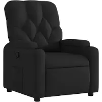 vidaXL Fauteuil verstelbaar stof zwart