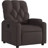 vidaXL Fauteuil verstelbaar stof donkerbruin