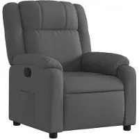 vidaXL Fauteuil verstelbaar stof donkergrijs